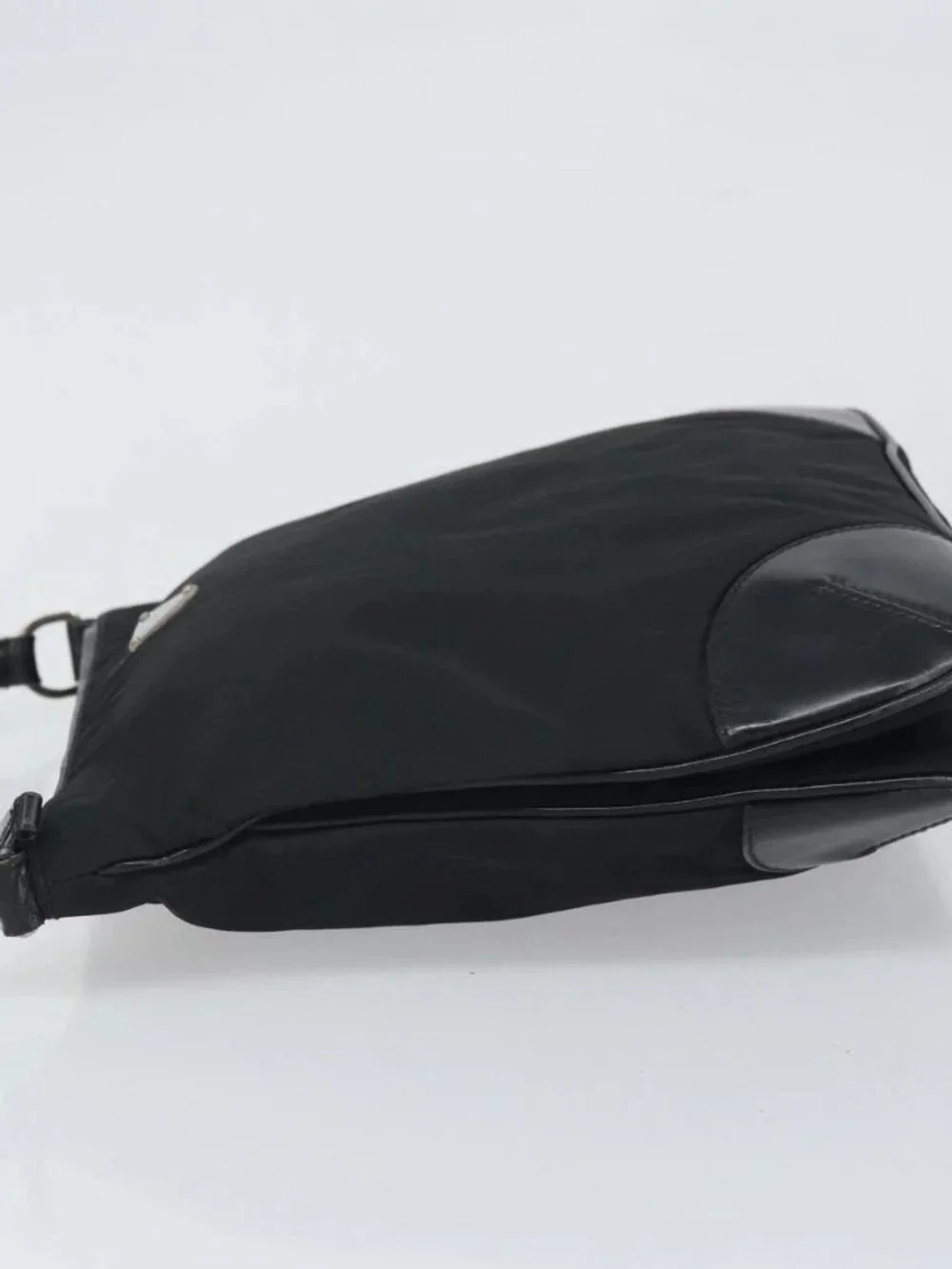 PRADA Shoulder Bag Nylon Leather Black Silver Auth 169453 - Picture 6 of 16